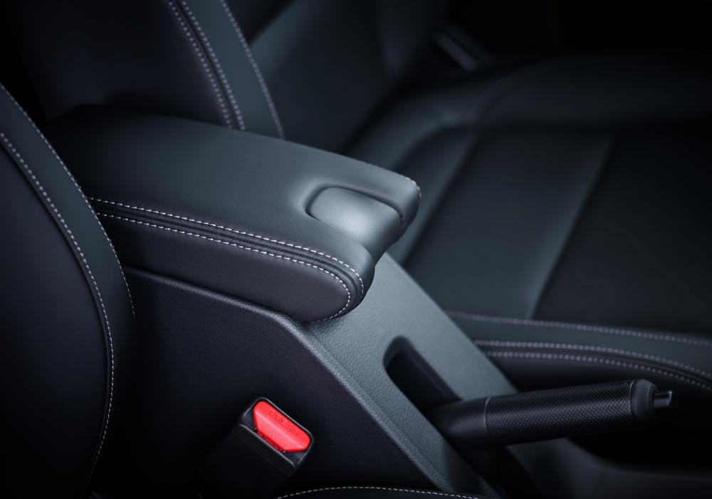 Leather - Wrapped Console Box with Armrest