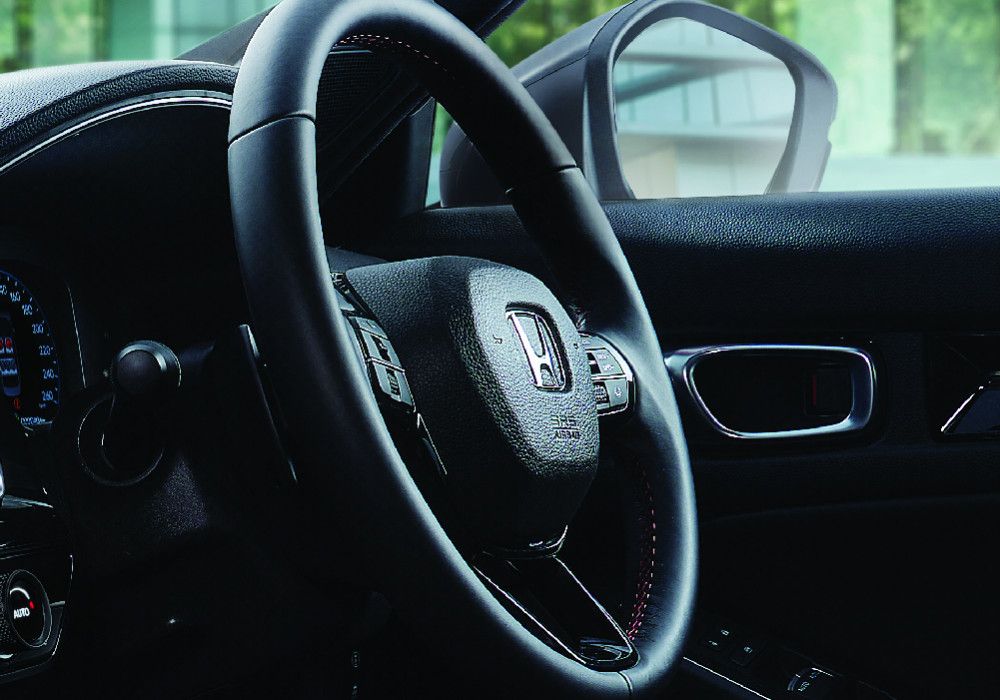 Leather Wrapped Steering Wheel