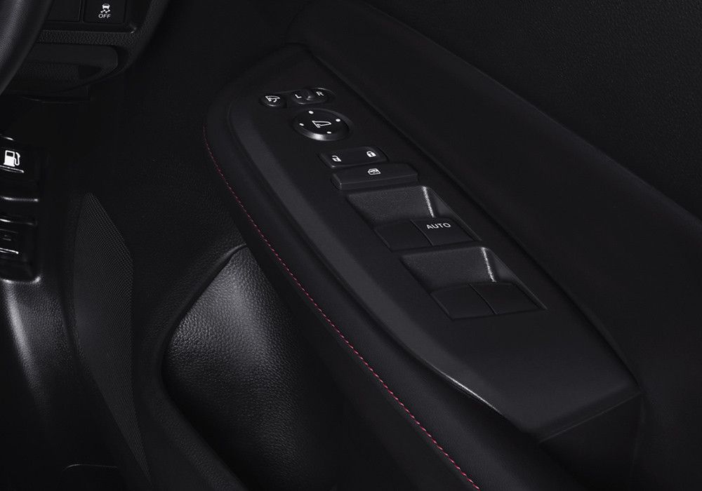 Leather Door Lining with Red Stitches